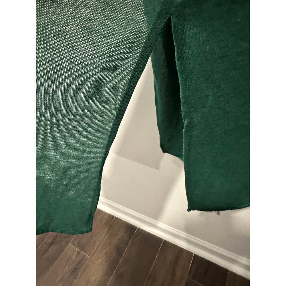 New York & Company Green Long lightweight workwear open front cardigan Size S/M - Picture 4 of 9